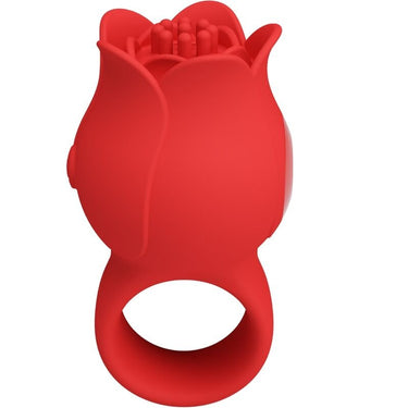 Vibratore da Dito Rosa con 10 Vibrazioni, Silicone Morbido e Ricarica USB